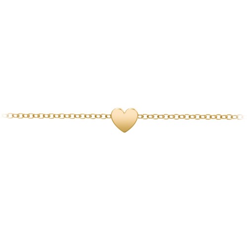 Petite Heart Anklet – 18K Gold Plated Silver