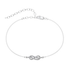 Infinity Knot Anklet – Sterling Silver
