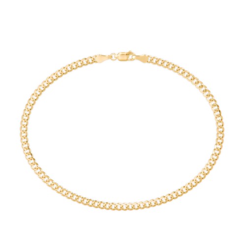 Open Curb Chain 9" Anklet – 18K Gold Plated Silver