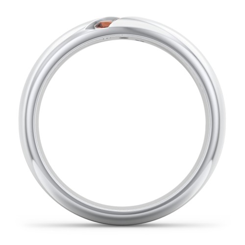 Men's Triple Stone Grooved Ring