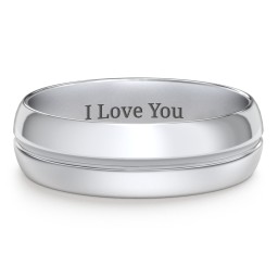 Men's Titus Grooved Ring in 925 Sterling Silver
