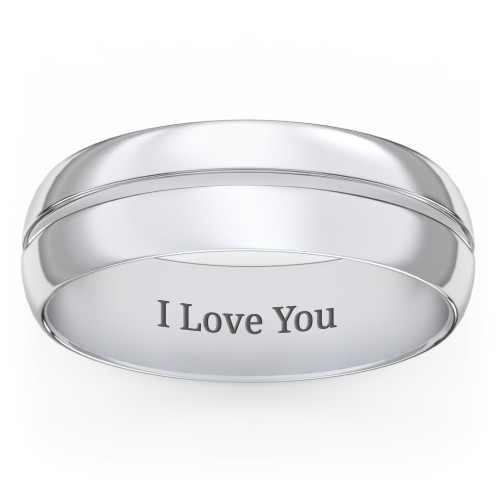 Men's Titus Grooved Ring – Sterling Silver