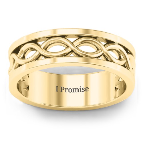 Men's Diadem Infinity Ring – 10K Yellow Gold