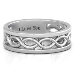 Men's Diadem Infinity Ring in 925 Sterling Silver