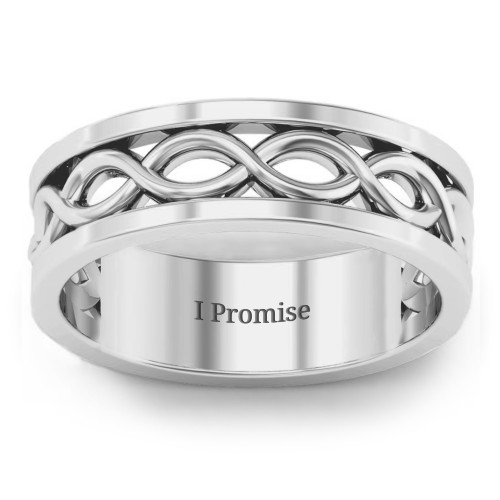 Men's Diadem Infinity Ring – Sterling Silver