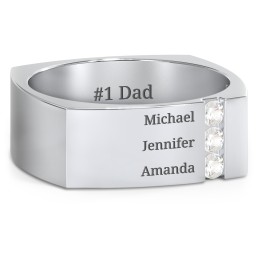 Men's Cache Square-shaped Gemstone Ring