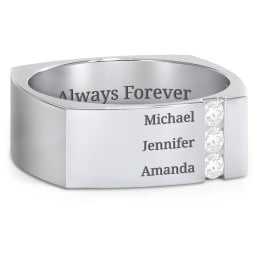 Men's Cache Square-shaped Gemstone Ring