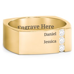 Men's Cache Square-shaped Gemstone Ring