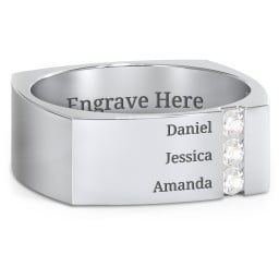 Men's Cache Square-shaped Gemstone Ring