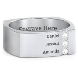 Men's Cache Square-shaped Gemstone Ring