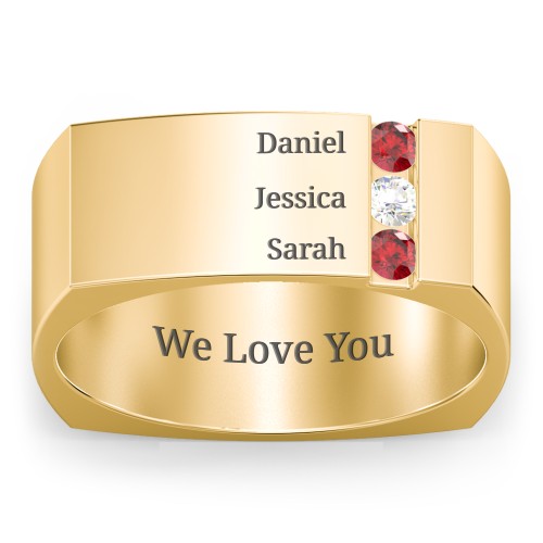 Men's Cache Square-shaped Gemstone Ring