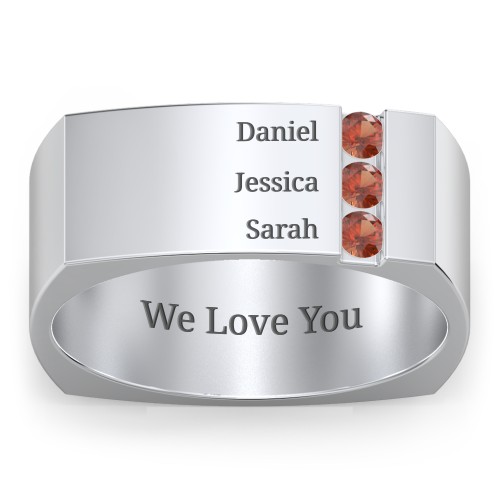 Men's Cache Square-shaped Gemstone Ring