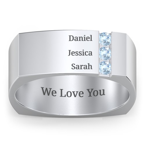 Men's Cache Square-shaped Gemstone Ring
