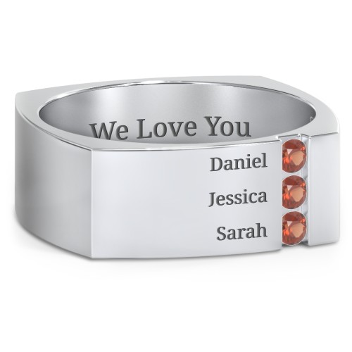Men's Cache Square-shaped Gemstone Ring
