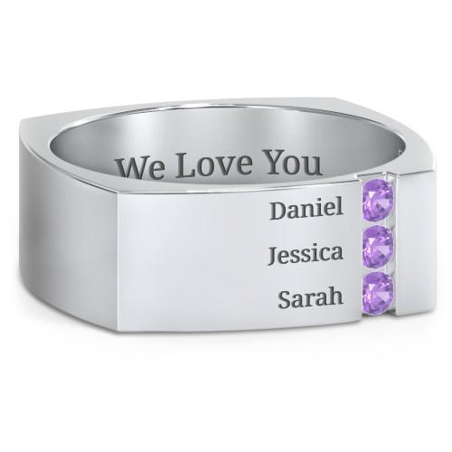 Men's Cache Square-shaped Gemstone Ring