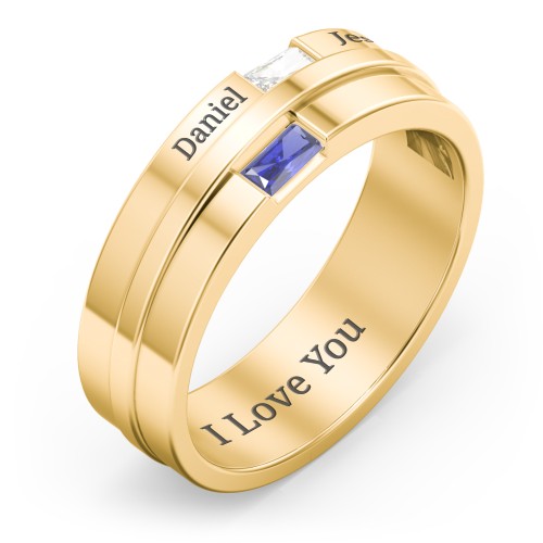 Men's Double Baguette Ring