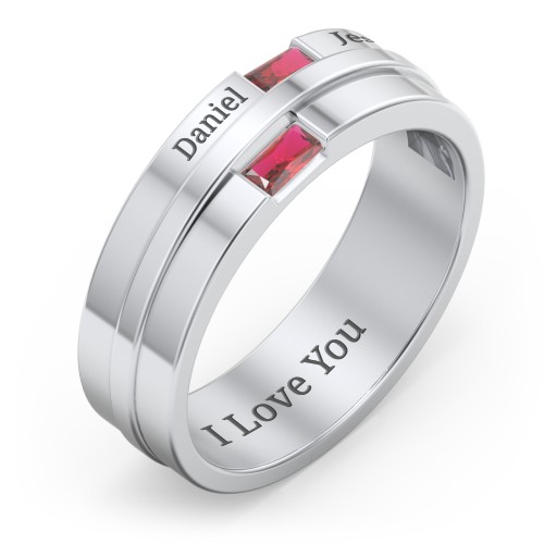 Men's Double Baguette Ring