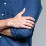 Men's Double Baguette Ring – 10K Rose Gold with Cubic Zirconia and Blue Sapphire