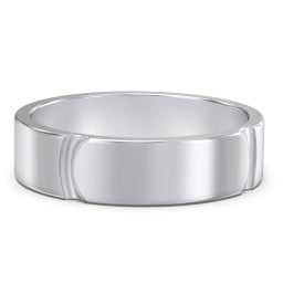 Men's Lysander Curved Groove Ring