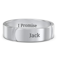 Men's Lysander Curved Groove Ring – Sterling Silver