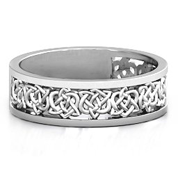 Men's Half Eternity Celtic Ring