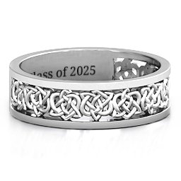 Men's Half Eternity Celtic Ring