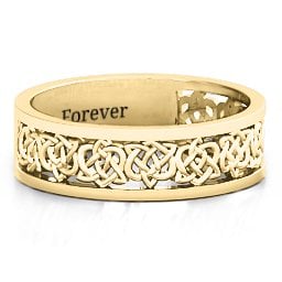 Men's Half Eternity Celtic Ring