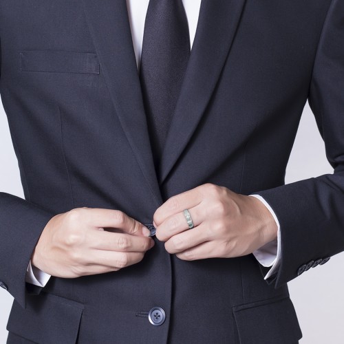 Men's Cross Tungsten Promise Ring