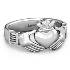 Men's Classic Celtic Claddagh Ring – Sterling Silver