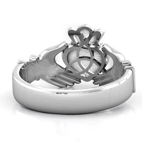 Men's Classic Celtic Claddagh Ring – Sterling Silver