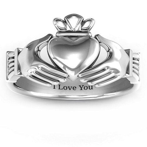 Men's Classic Celtic Claddagh Ring – Sterling Silver