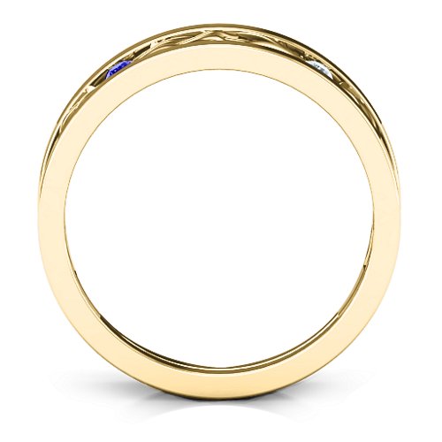 Men's Two-Stone Interwoven Infinity Band