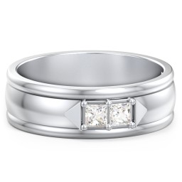 Men's Timeless Two Stone Ring
