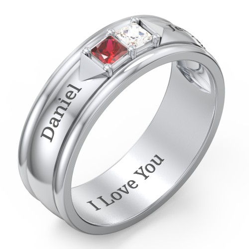 Men's Timeless Two Stone Ring
