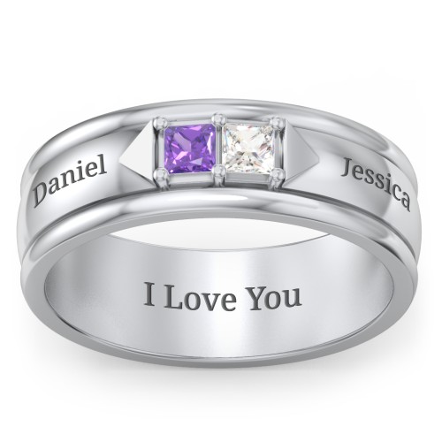 Men's Timeless Two Stone Ring