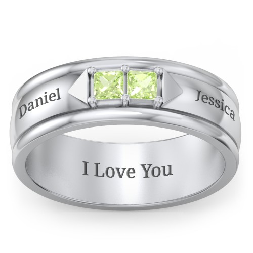 Men's Timeless Two Stone Ring