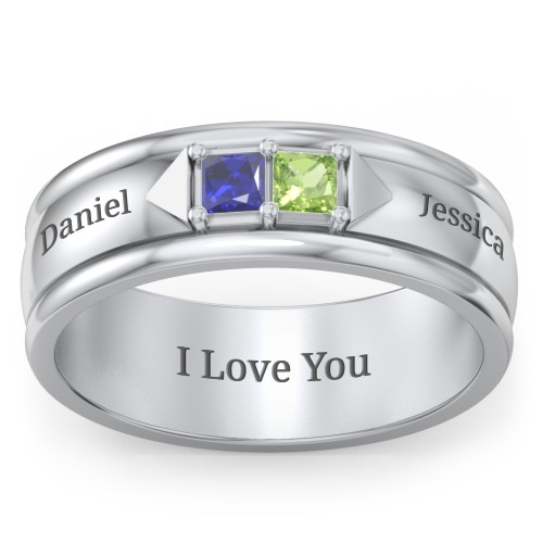 Men's Timeless Two Stone Ring