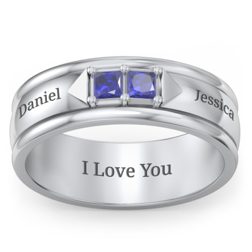 Men's Timeless Two Stone Ring