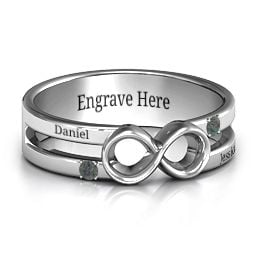 Men's Accented Infinity Ring