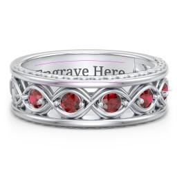 Men’s 5-Stone Infinity Ring