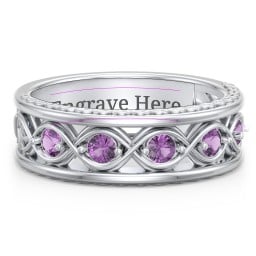 Men’s 5-Stone Infinity Ring