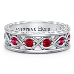 Men’s 5-Stone Infinity Ring
