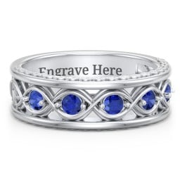 Men’s 5-Stone Infinity Ring