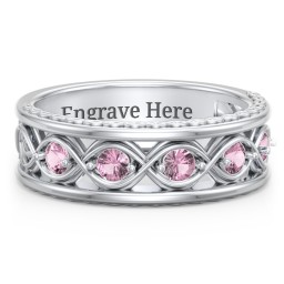 Men’s 5-Stone Infinity Ring