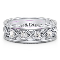 Menβs 5-Stone Infinity Ring