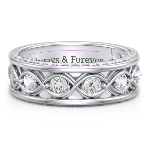 Men’s 5-Stone Infinity Ring