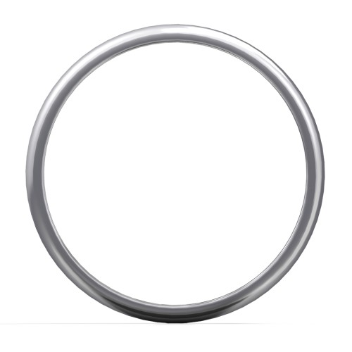 Men's Classic Half Round Wedding Band - 6mm Width – Sterling Silver