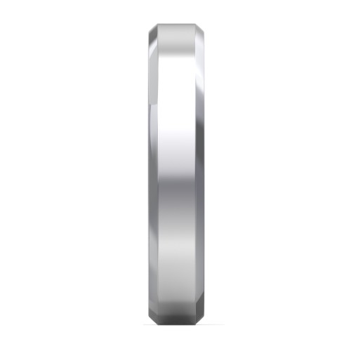 Men's Beveled Edge Wedding Band - 4mm Width – Sterling Silver