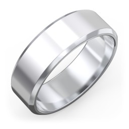 Men's Beveled Edge Wedding Band - 7mm Width