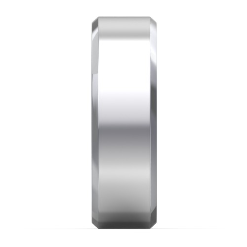 Men's Beveled Edge Wedding Band - 7mm Width – Sterling Silver